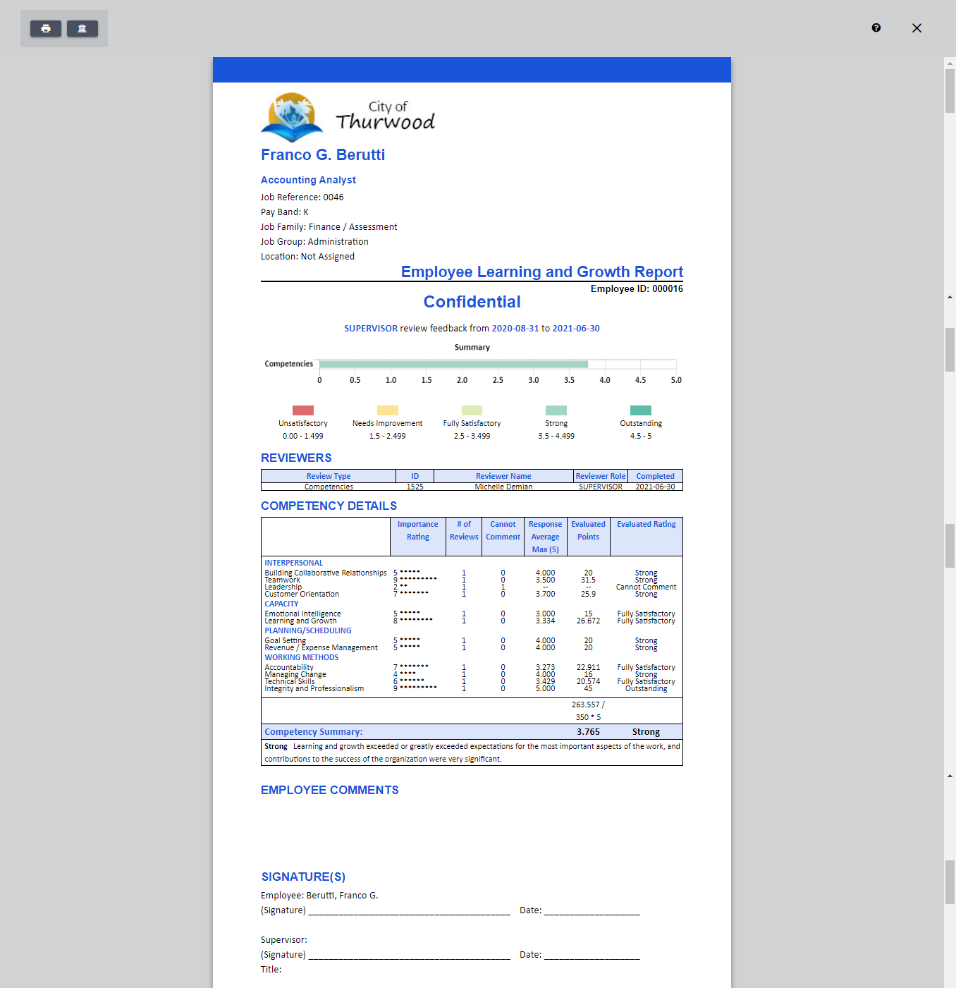 Print Performance Report EX.