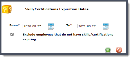 Employee skills expiration