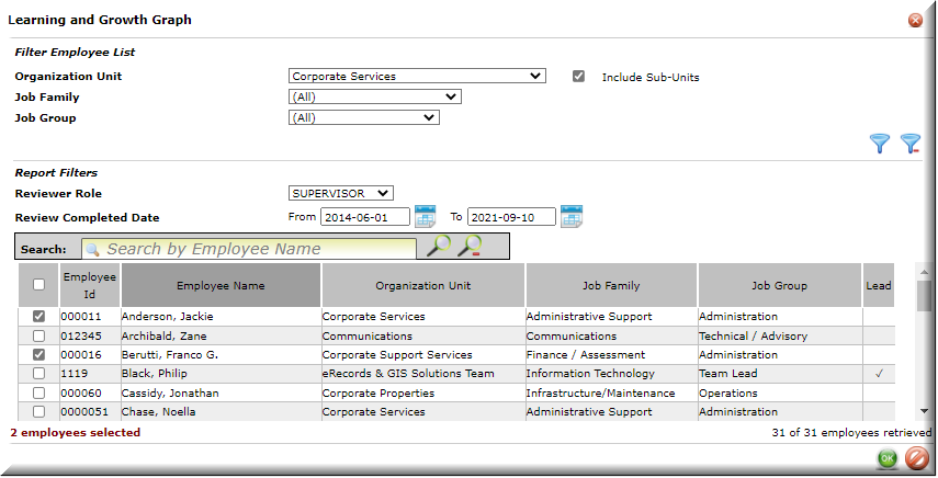 Filter Parameters