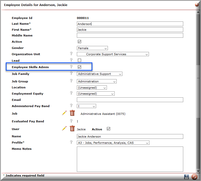 Employee Skills Admin