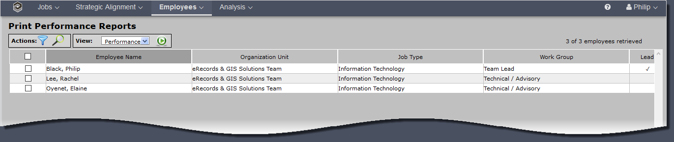 Printing Performance Reviews by Reviewer Role4