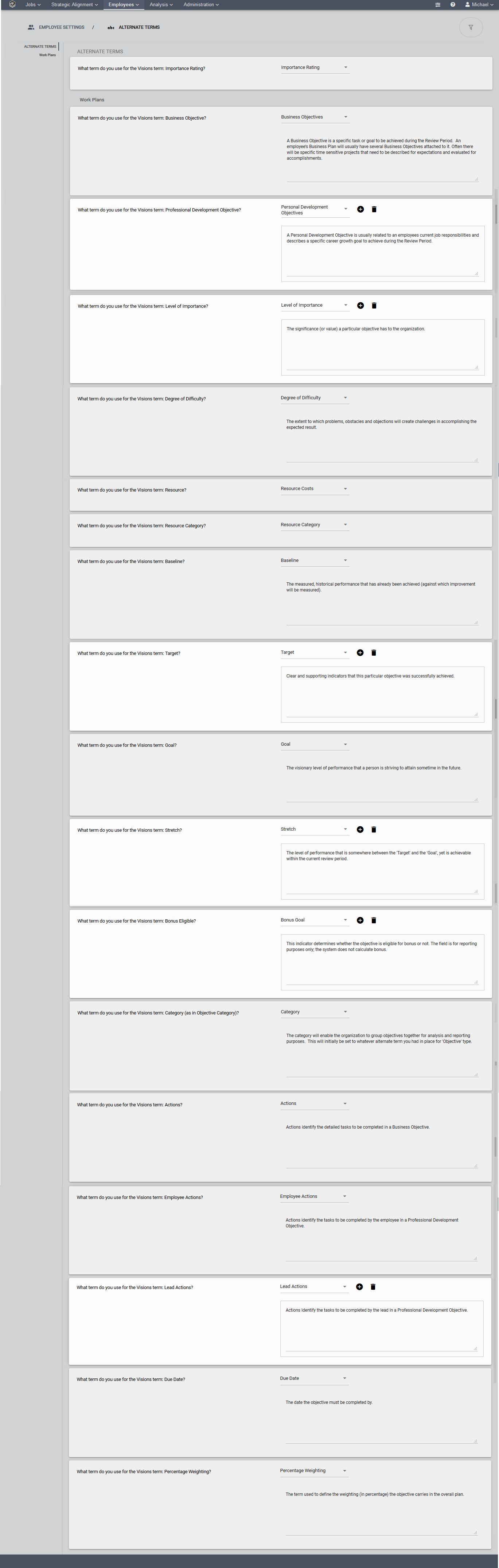 Employee Settings_Alternate Terms