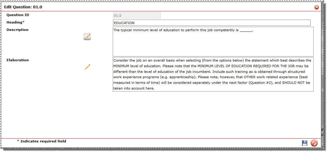 customize job questionnaire_edit