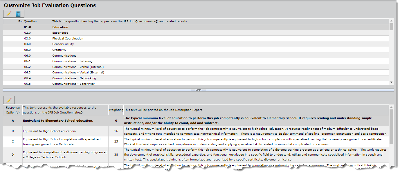 Customize Job Evaluation Questions