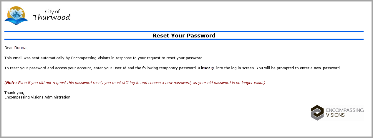 Reset Password_email message